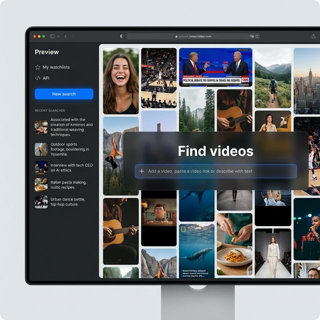 CrowdCore video search interface